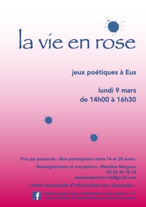 La vie en rose • Jeux poétiques, écriture créative