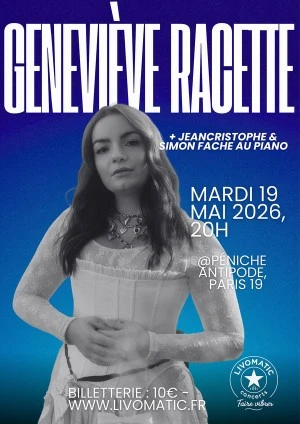 Geneviève Racette en concert à Paris à la Peniche Antipode le 19 mai 2026
