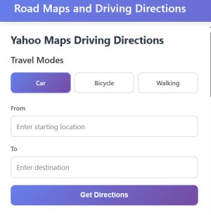 yahoo maps driving directions