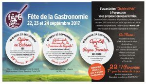 apero concert et repas fermier pour la fête de la gastronomie
