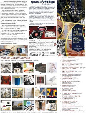 "SOUS COUVERTURE" SALON DU LIVRE D'ARTISTE -EDITEURS & ARTISTES AUTEURS