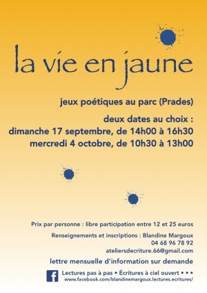 La vie en jaune • Jeux poétiques au parc