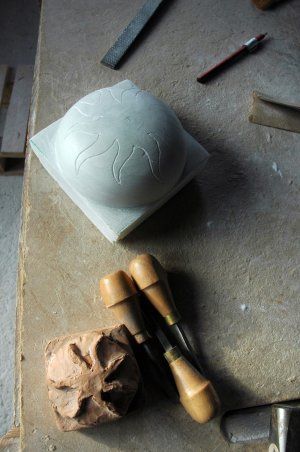 Sculpture sur talc (pierre tendre)