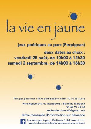 La vie en jaune • Jeux poétiques au parc