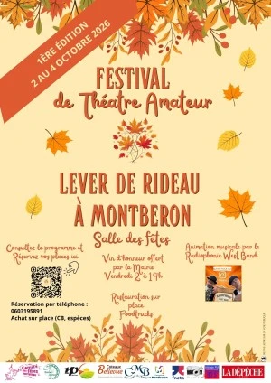 Festival de Théâtre Amateur LEVER DE RIDEAU À MONTBERON