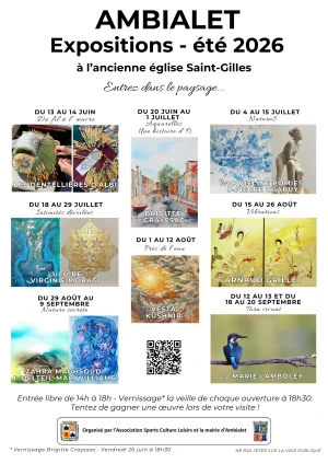 Expositions de l'été à Ambialet