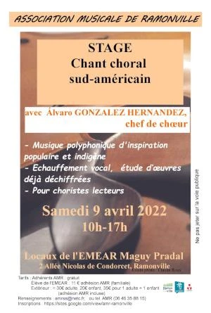 Stage : "Chants Sud-américains"