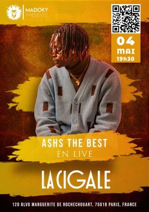 Ashs The Best à La Cigale à Paris pour la sortie de son nouvel album de rap afro
