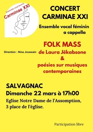 Salvagnac Concert chœur féminin Carminae XXI