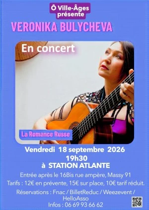 Veronika Bulycheva en concert : « La romance russe » le 18 septembre à Massy