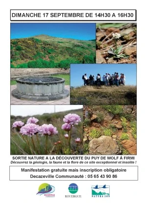 Sortie nature à la découverte d'un site insolite et exceptionnel : le Puy de Wolf à Firmi (12)