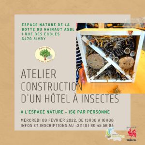 Atelier construction d'hotel à insectes