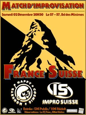 Match d'Improvisation Théâtrale France vs Suisse