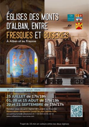 Eglises des monts d'Alban, entre fresques et boiseries 