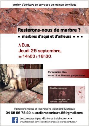 Resterons-nous de marbre ? - Marbres d'aquí et d'ailleurs • Atelier d'écriture