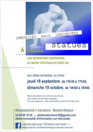 Immobiles mais inachevées… statues • Déambulation & Atelier d'écriture