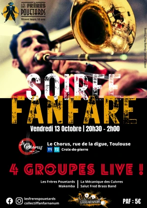 Soirée fanfare au Chorus, les Frères Pouetards fêtent leurs 10 ans