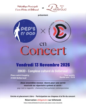 Concert Ensembles vocaux Pep'S N'Pop & Crescendo