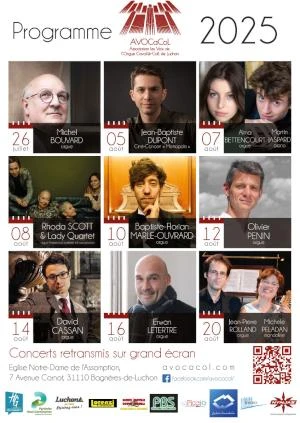 PROGRAMME CONCERTS ORGUE LUCHON SAISON 2025
