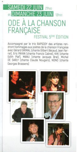 FESTIVAL DE LA CHANSON FRANÇAISE 5 éme Edition 