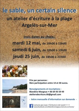 Le sable, un certain silence • Atelier d'écriture à la plage