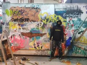 Vernissage de l'exposition Wall'D'Up, peinture fraîche, acte 2 de John Mite et Astus 2