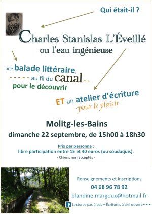 Charles Stanislas L'Éveillé ou l'eau ingénieuse • Balade littéraire & Atelier d'écriture