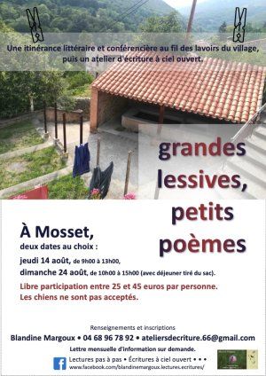 Grandes lessives, petits poèmes • Itinérance & Atelier d'écriture