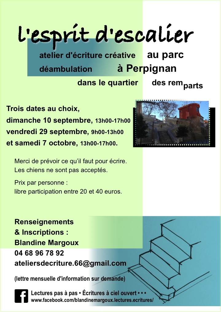 L'esprit d'escalier • Atelier d'écriture en déambulation Divers Ramdam Magazine
