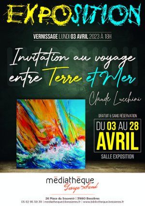 Vernissage de l'exposition "Invitation au voyage entre terre et mer" de Claude Lucchini
